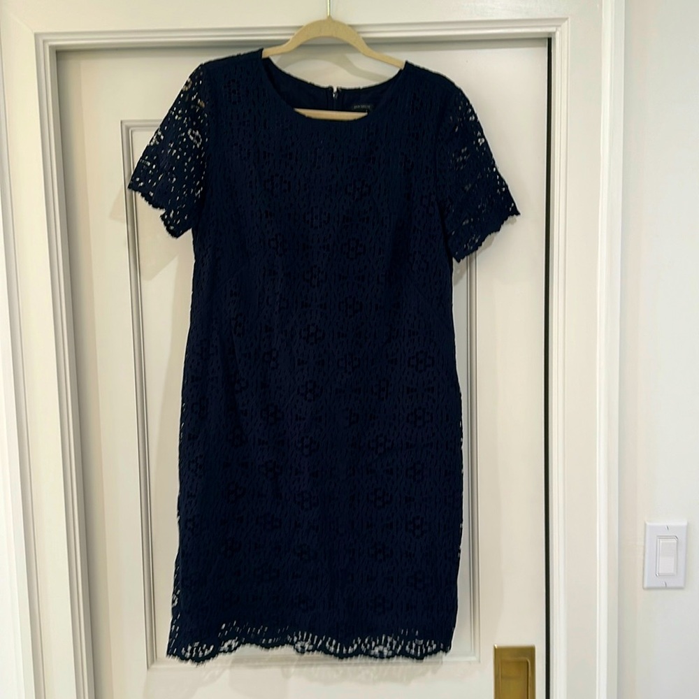 Navy blue lace dress - size 12 Tall